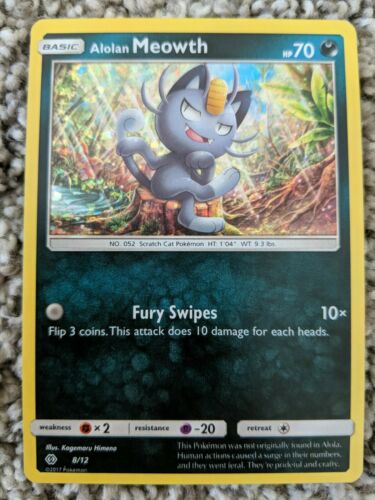 Alolan Meowth - 8/12 - Confetti Holo
